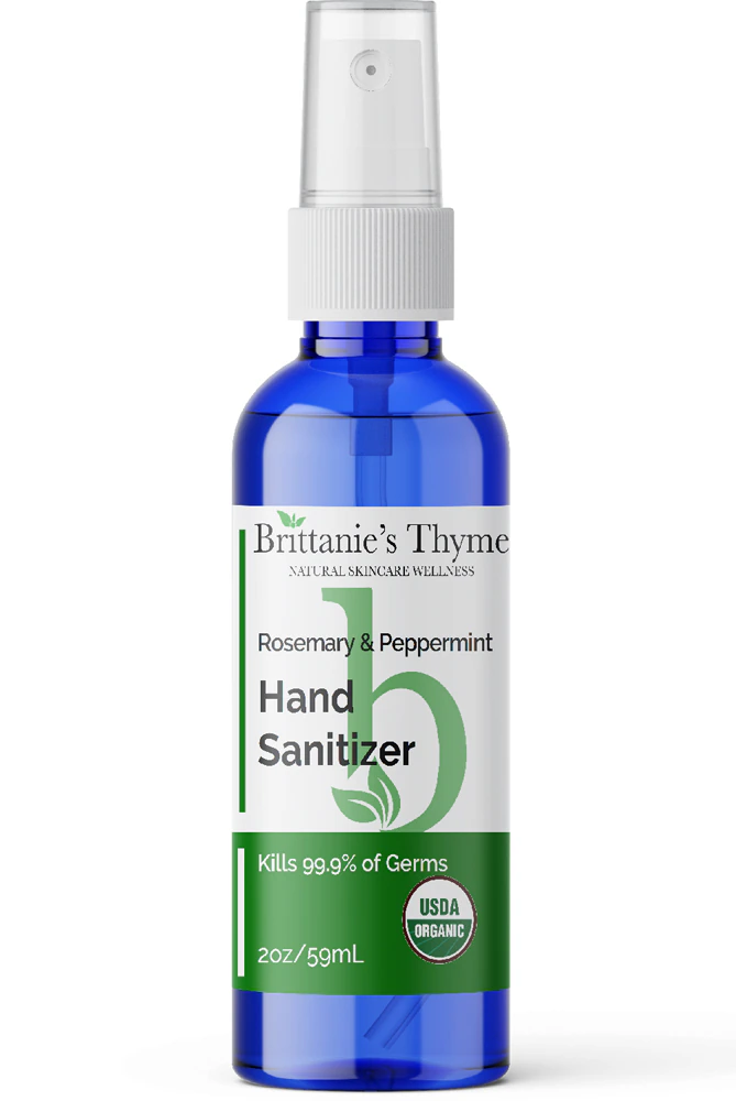Brittanie's Thyme Organic Hand Sanitizer Rosemary Peppermint -- 2 oz