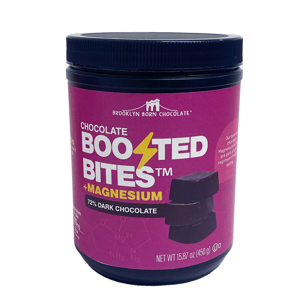 Brooklyn Born Chocolate Boosted Bites + Magnesium Dark Chocolate -- 90 Bites