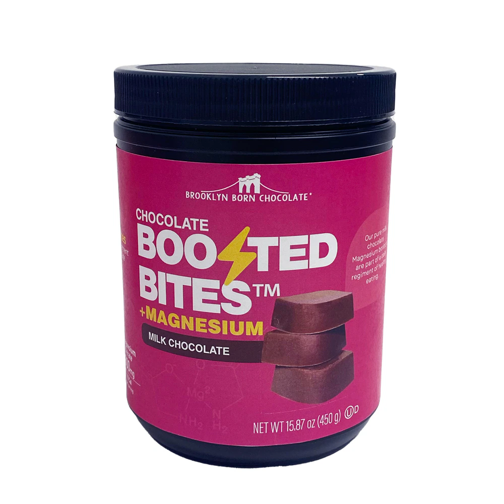 Brooklyn Born Chocolate Boosted Bites + Magnesium Milk Chocolate -- 90 Bites