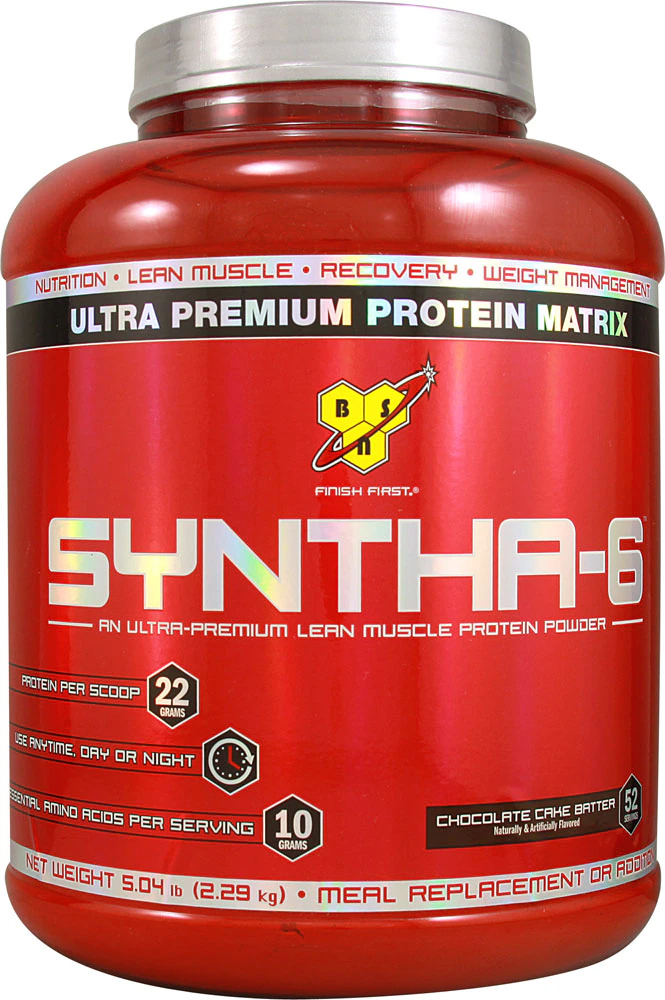 BSN Syntha-6 Lean Muscle Protein Powder Chocolate Cake Batter -- 48 Servings