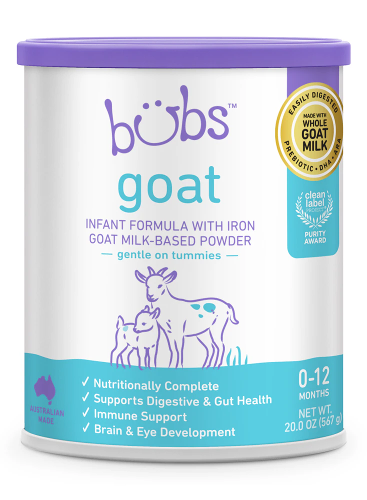 Bubs Infant Formula with Iron Goat Milk Powder 0 - 12 Months -- 20 oz