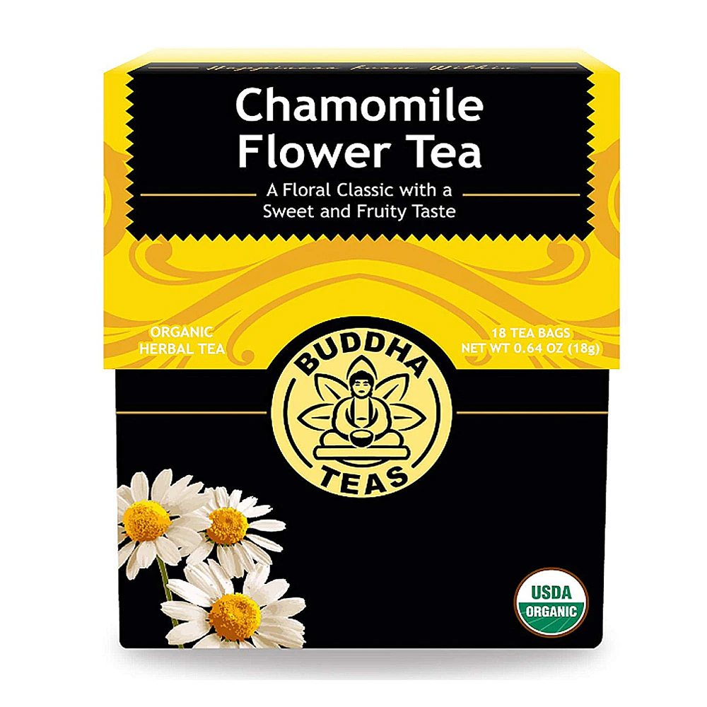 Buddha Teas Organic Chamomile Flower Tea -- 18 Tea Bags