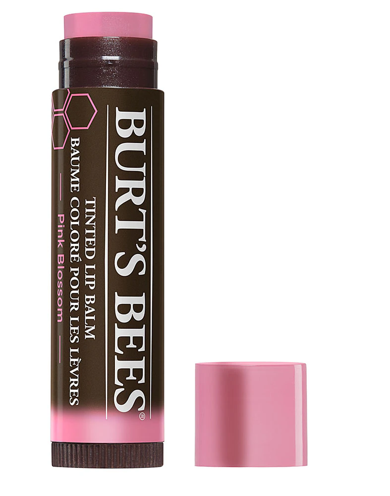 Burt's Bees 100% Natural Tinted Lip Balm Pink Blossom with Shea Butter & Botanical Waxes -- 1 Lip Balm
