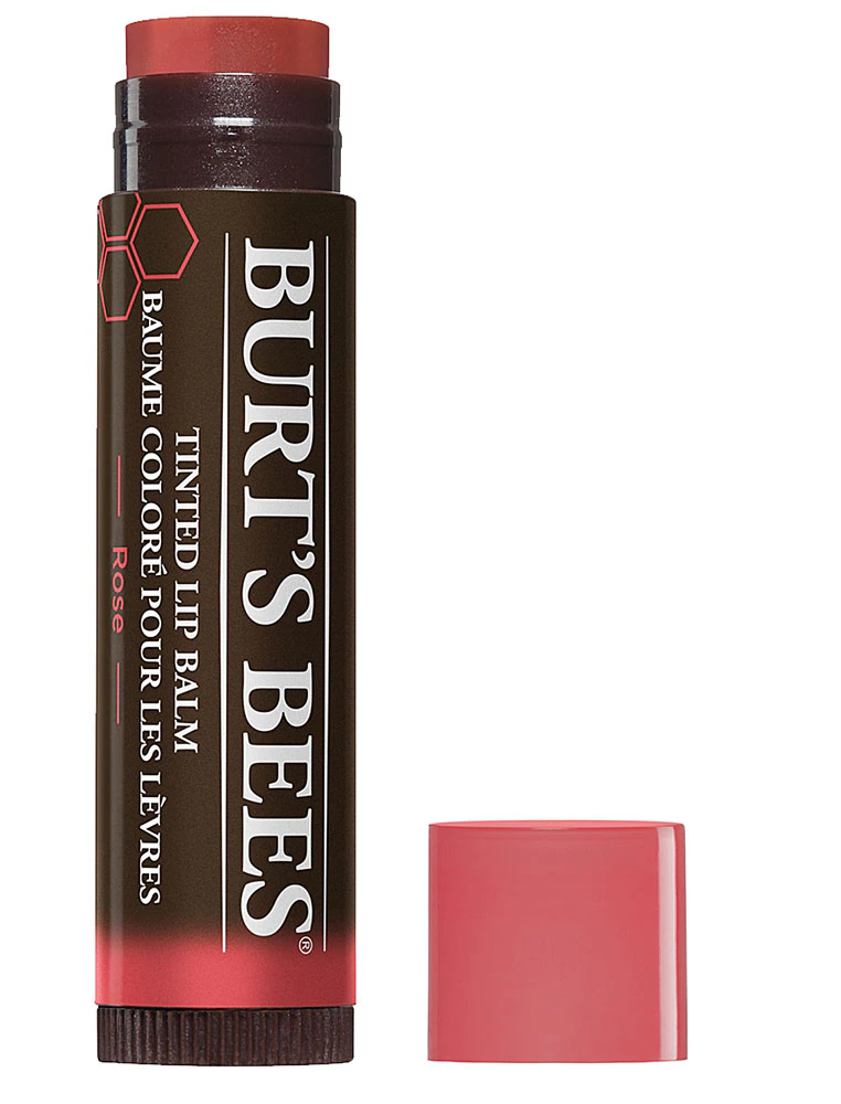 Burt's Bees 100% Natural Tinted Lip Balm Rose with Shea Butter & Botanical Waxes -- 1 Lip Balm