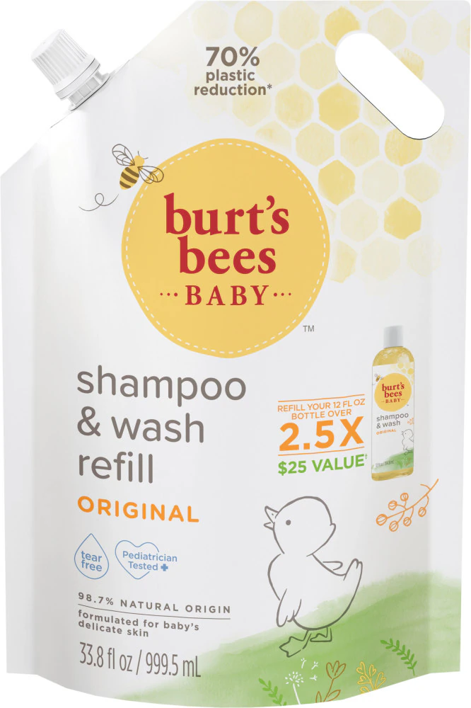 Burt's Bees Baby Shampoo & Body Wash Original Scent Refill -- 33.8 fl oz
