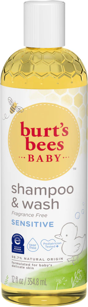 Burt's Bees Baby Shampoo & Wash Sensitive Fragrance Free -- 12 fl oz