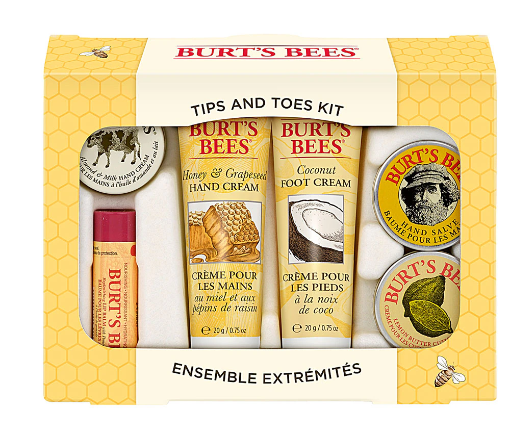 Burt's Bees Tips and Toes Travel Size Gift Set -- 6 Pieces