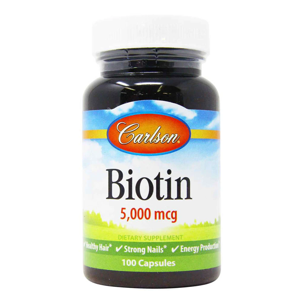 Carlson Biotin -- 5000 mcg - 100 Capsules
