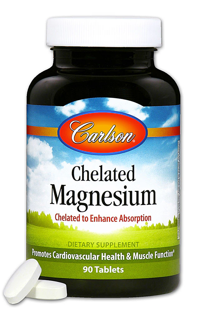 Carlson Chelated Magnesium -- 200 mg - 90 Tablets