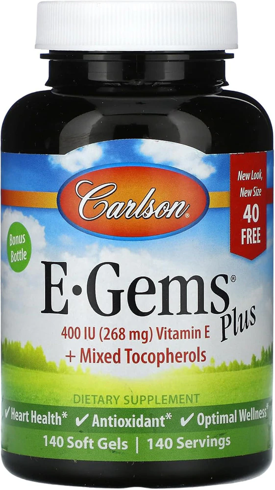 Carlson E-Gems Plus -- 400 IU - 140 Softgels