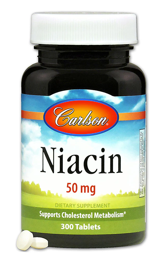 Carlson Niacin -- 50 mg - 300 Tablets