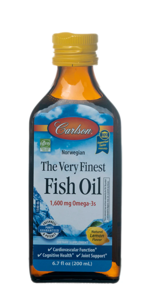 Carlson The Very Finest Fish Oil Lemon -- 1600 mg - 6.7 fl oz