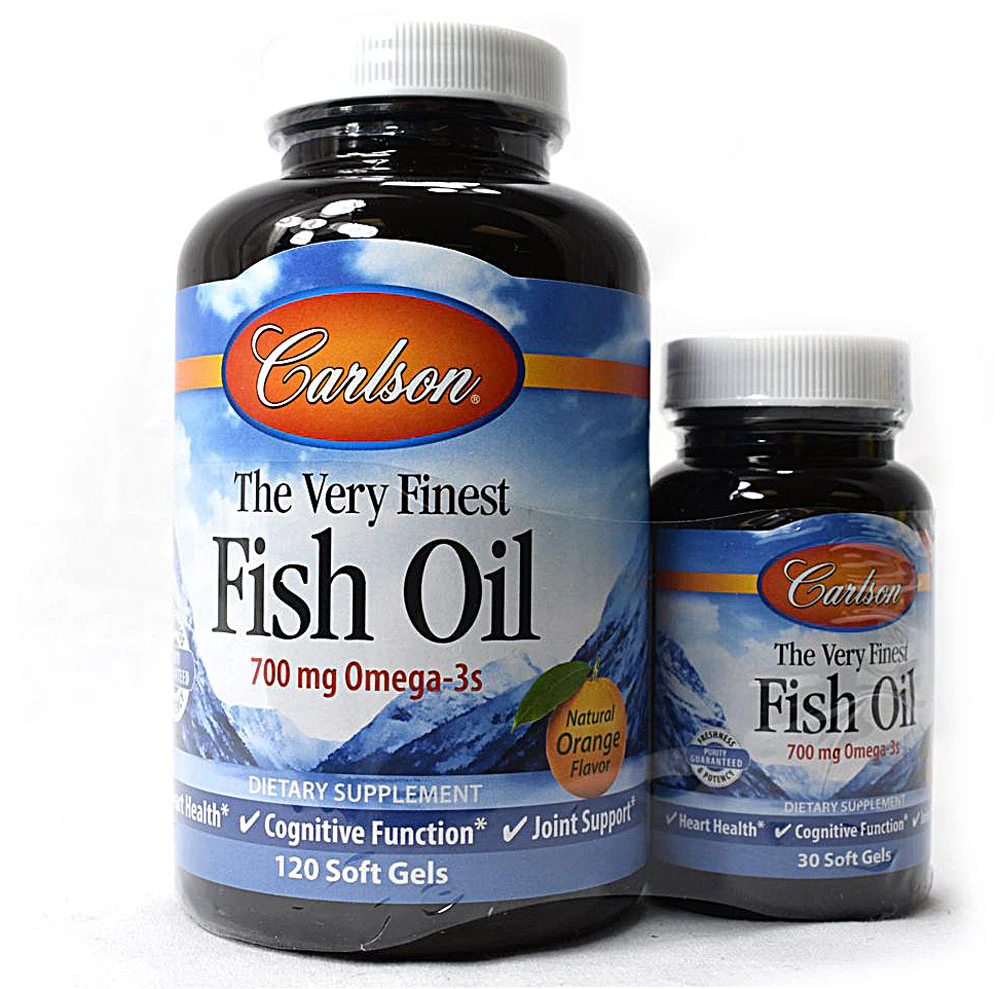 Carlson The Very Finest Fish Oil- Omega-3s Natural Orange -- 700 mg - 150 Softgels