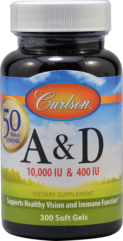 Carlson Vitamin A & D -- 300 Softgels
