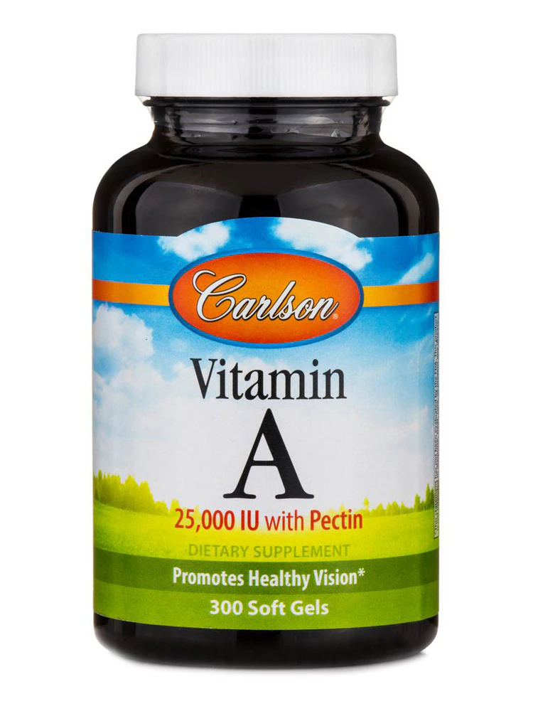 Carlson Vitamin A with Pectin -- 25000 IU - 300 Softgels