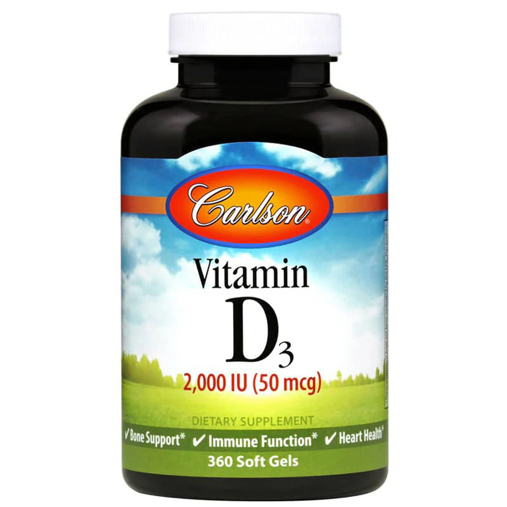 Carlson Vitamin D3 -- 2000 IU - 360 Softgels
