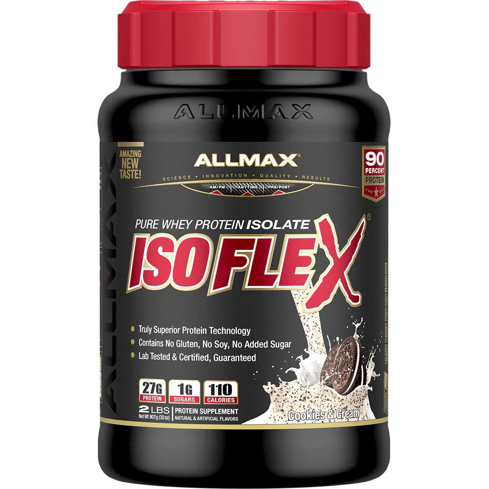 ALLMAX Nutrition IsoFlex Pure Whey Protein Isolate Cookies & Cream -- 2 lbs