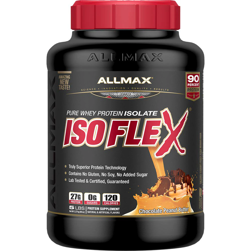 ALLMAX Nutrition IsoFlex Pure Whey Protein Isolate Peanut Butter Chocolate -- 5 lbs