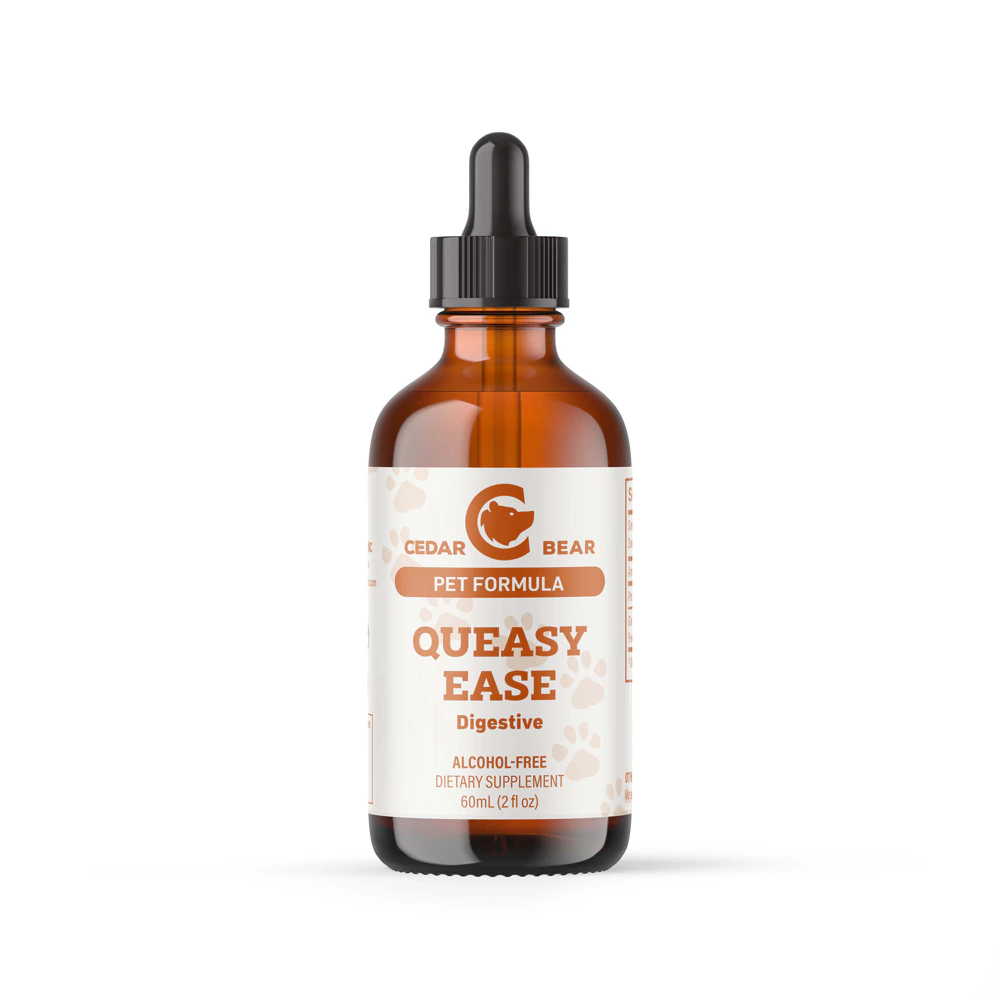 Cedar Bear Pet Formula Queasy Ease Digestive Herbal Supplement -- 2 fl oz
