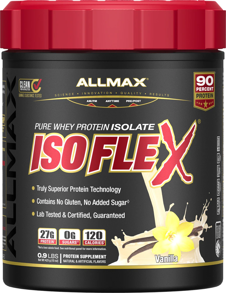 ALLMAX Nutrition Isoflex Whey Protein Isolate Vanilla -- 0.9 lbs
