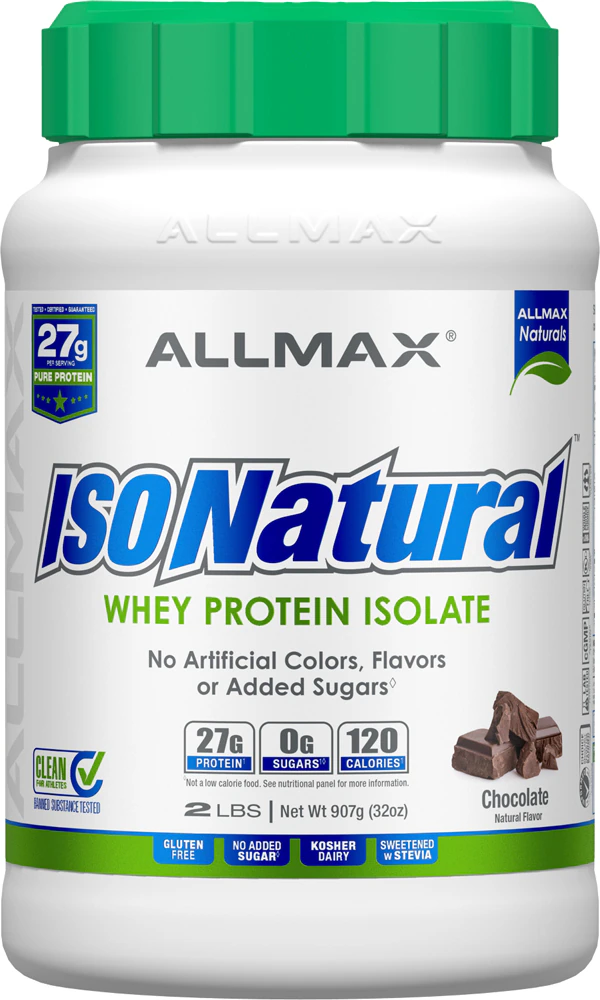 ALLMAX Nutrition IsoNatural Pure Whey Protein Isolate Chocolate -- 2 lbs