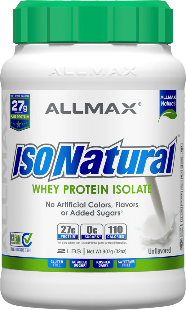ALLMAX Nutrition IsoNatural Pure Whey Protein Isolate Unflavored -- 2 lbs
