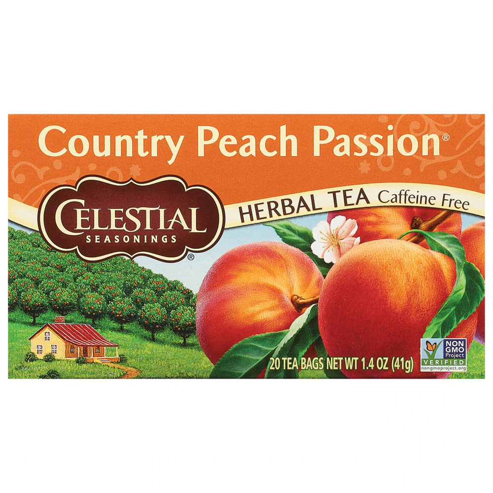 Celestial Seasonings Herbal Tea Caffeine Free Country Peach Passion -- 20 Tea Bags