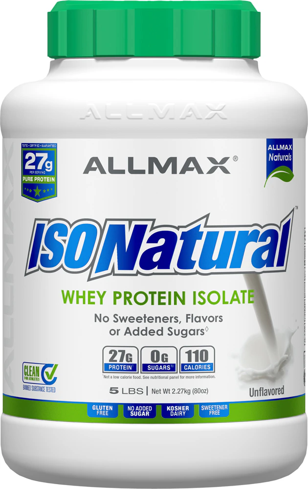 ALLMAX Nutrition IsoNatural Whey Protein Isolate Unflavored -- 5 lbs