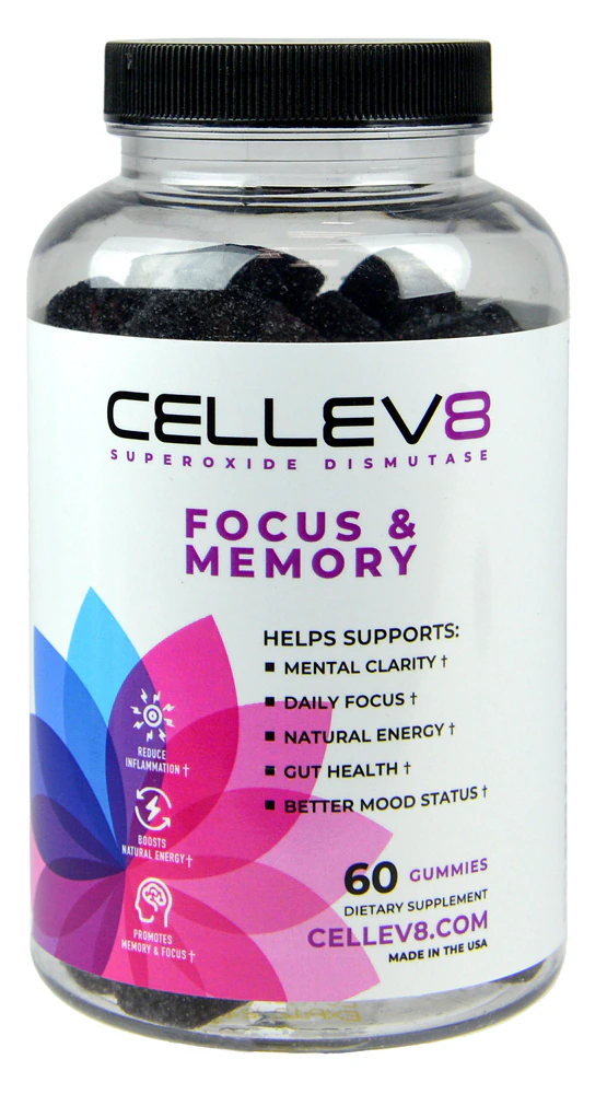 Cellev8 Focus and Memory - NSF Certified for Sport -- 60 Gummies