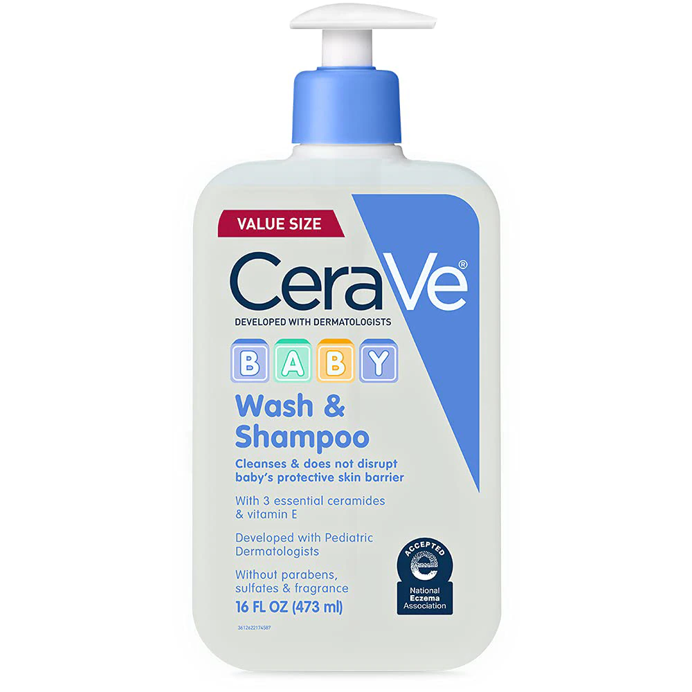 CeraVe Baby Wash & Shampoo Fragrance Free -- 16 fl oz