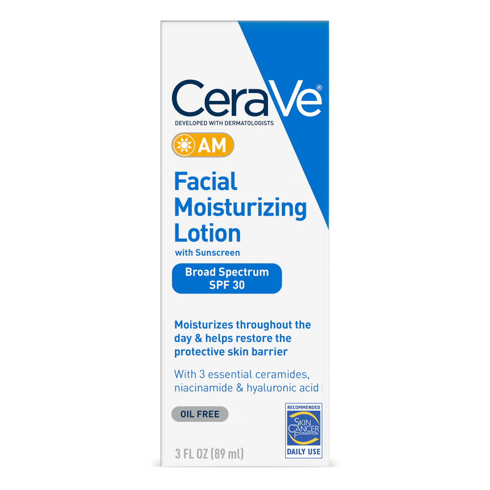CeraVe Facial Moisturizing Lotion AM with Sunscreen Broad Spectrum SPF 30 -- 3 fl oz