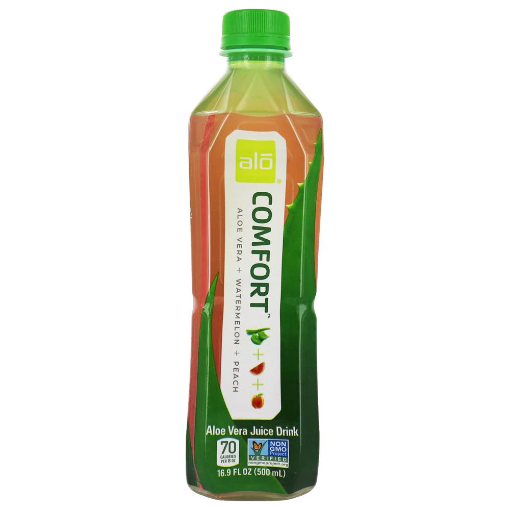 ALO Comfort Aloe Vera Juice Drink Watermelon and Peach -- 16.9 fl oz