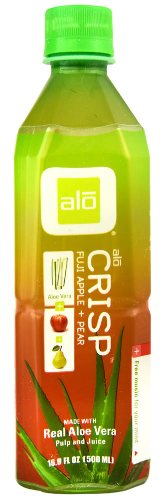 ALO Crisp Real Aloe Vera Pulp and Juice Fuji Apple + Pear -- 16.9 fl oz