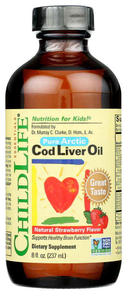 Childlife Cod Liver Oil Natural Strawberry -- 8 fl oz