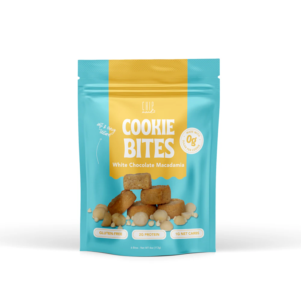 ChipMonk Keto Cookie Bites White Chocolate Macadamia -- 4 oz