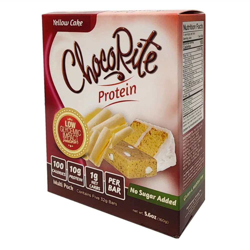 ChocoRite Protein Bar Yellow Cake -- 5 Bars
