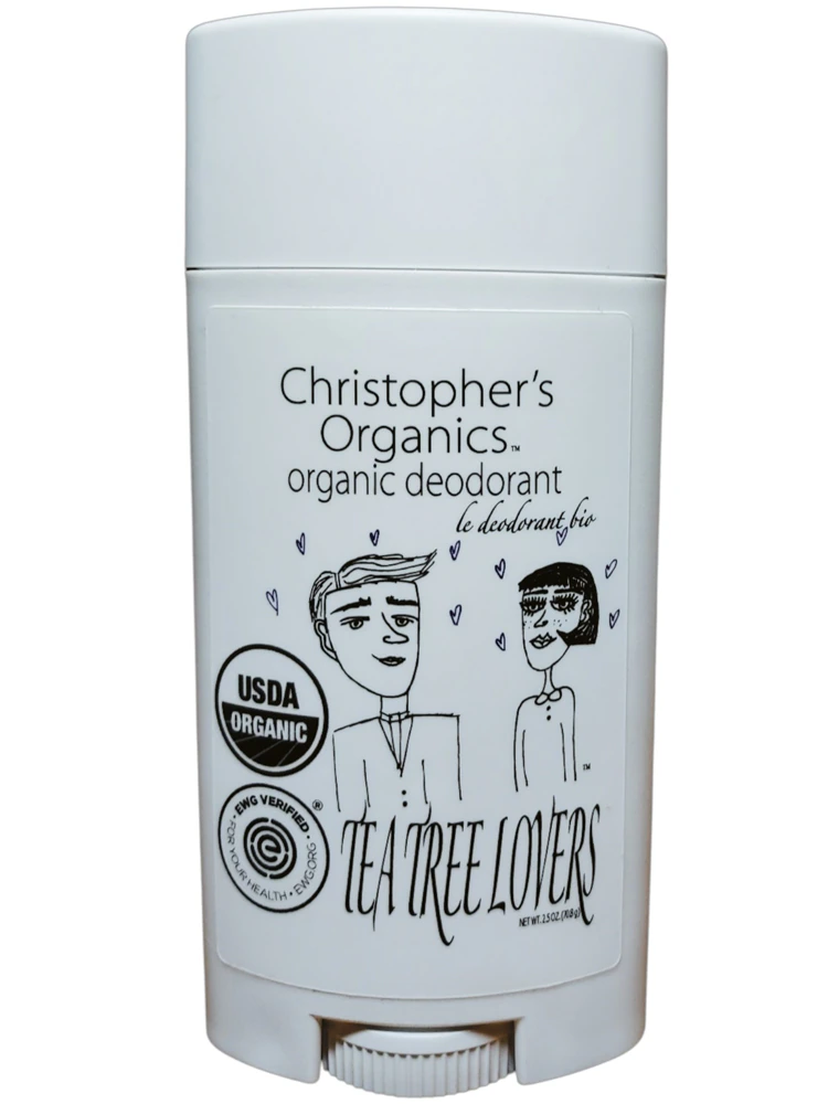 Christopher's Organics USDA Organic Deodorant - Tea Tree Lovers -- 2.5 oz