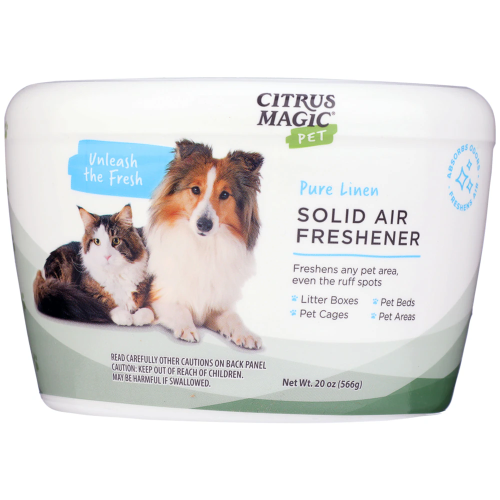 Citrus Magic Pet Odor Absorbing Solid Air Freshener Pure Linen -- 20 oz