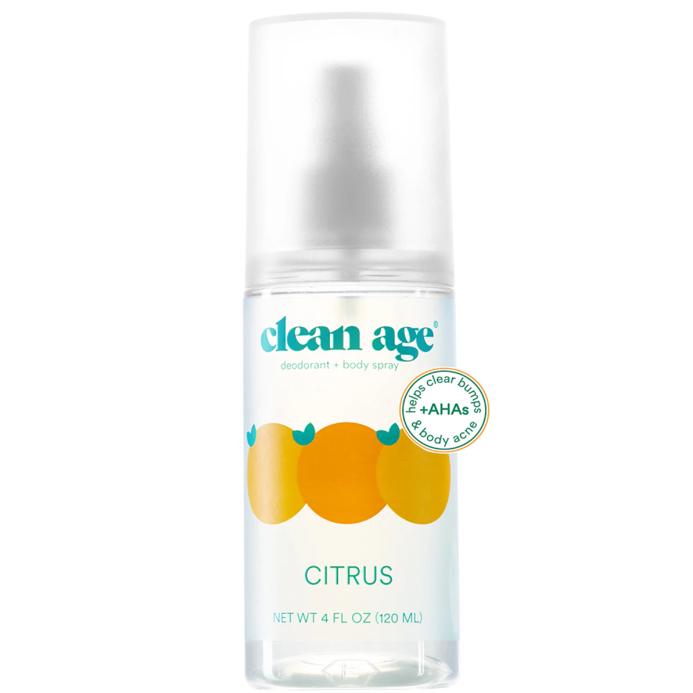Clean Age Deodorant + Body Spray - Citrus -- 4 fl oz