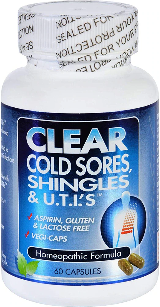 Clear Products Clear Cold Sores, Shingles & UTI'S -- 60 Capsules