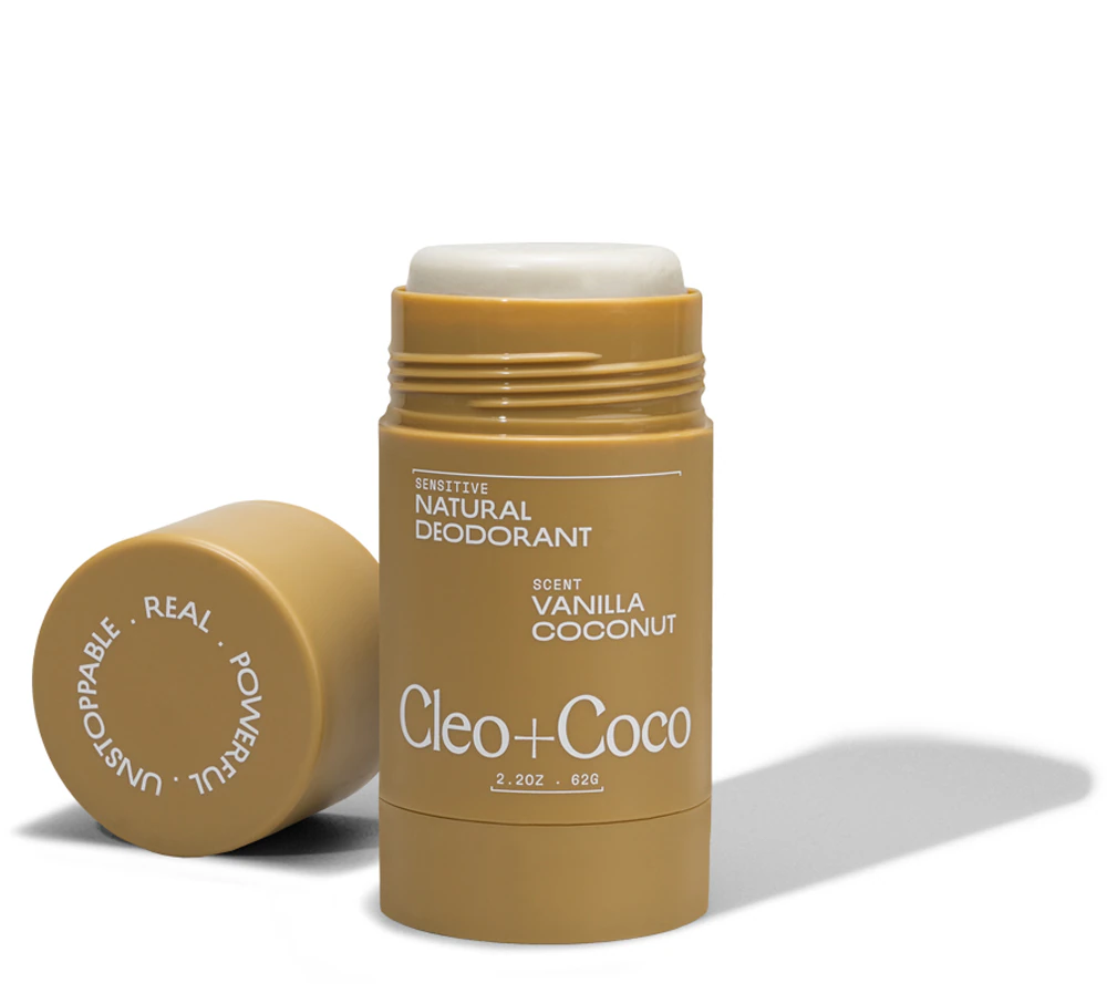 Cleo+Coco Natural Deodorant Sensitive Aluminum Free - Cocoa Beach - Vanilla Coconut -- 2.5 oz