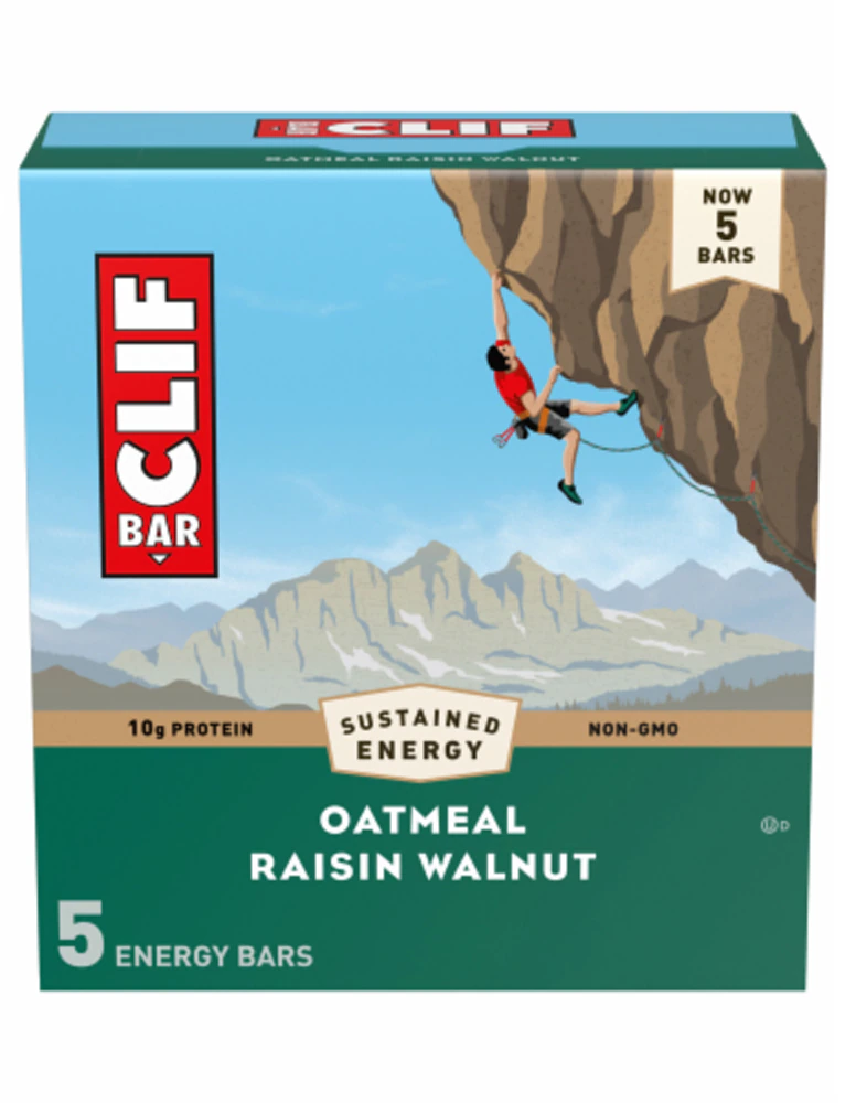 Clif Bar Non-GMO Energy Bars Oatmeal Raisin Walnut -- 5 Bars