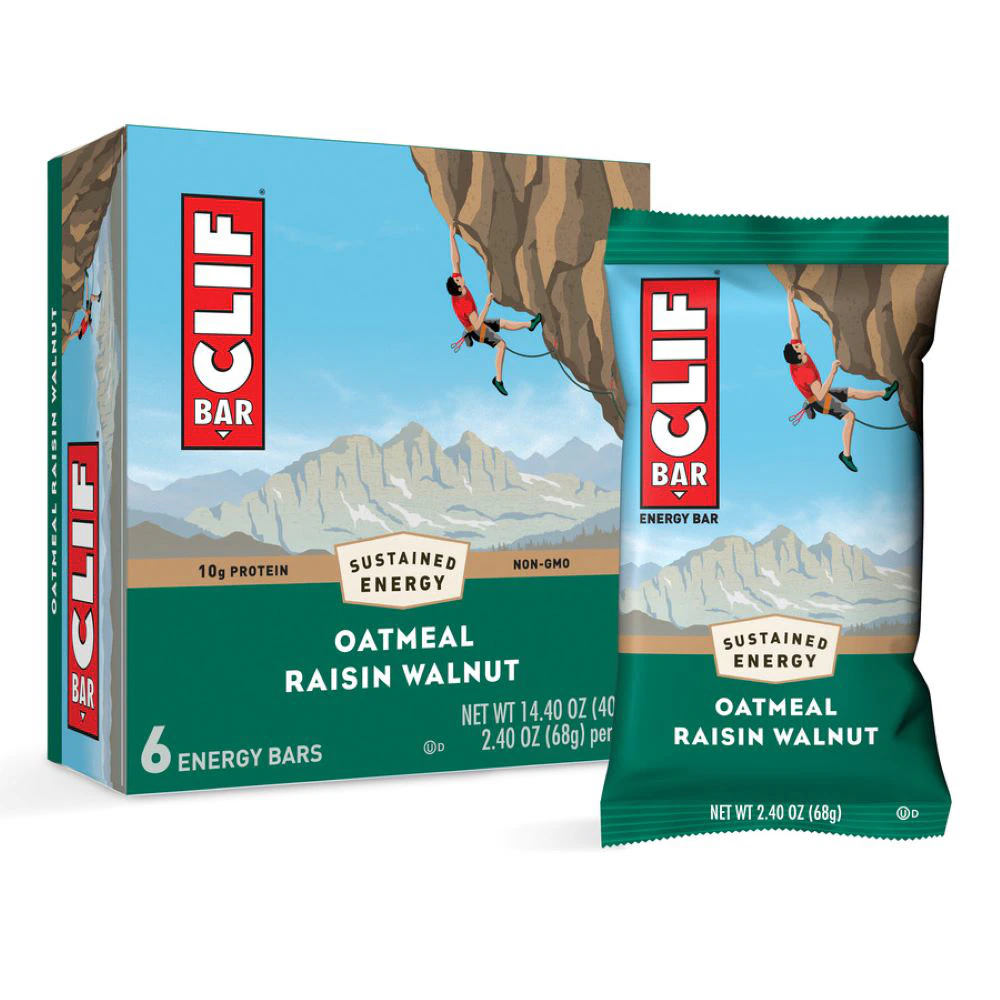 Clif Bar Non-GMO Energy Bars Oatmeal Raisin Walnut -- 6 Bars
