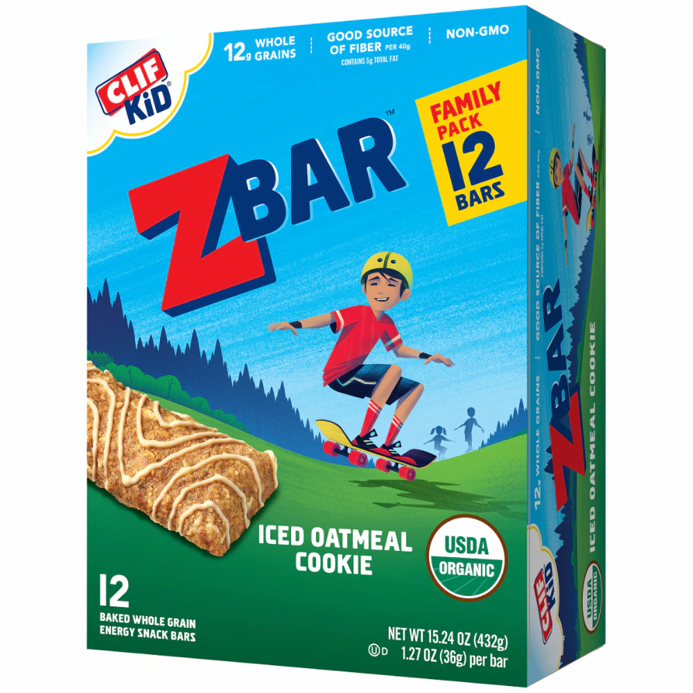 Clif Bar Organic Kid ZBar Iced Oatmeal Cookie -- 12 Bars