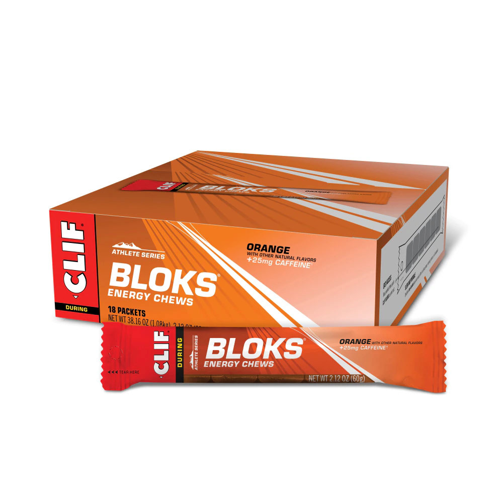 Clif Bloks Energy Chews Orange -- 18 Packets