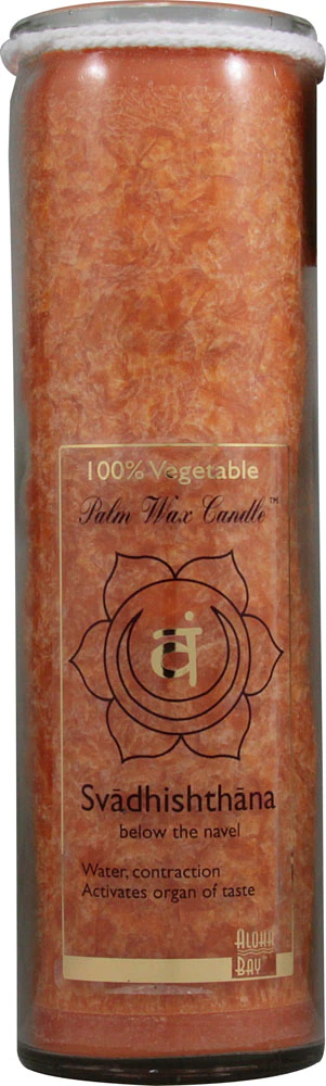 Aloha Bay Chakra Jar Svadhishthana Palm Wax Candle Orange -- 16 oz