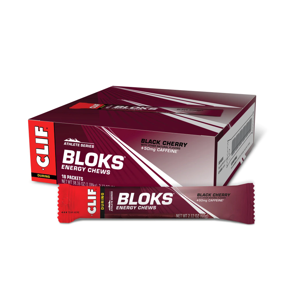 Clif Shot Bloks Energy Chews Black Cherry -- 18 Packets
