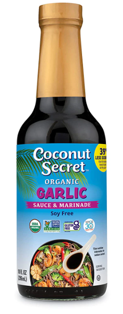 Coconut Secret Coconut Aminos Sauce Soy-Free Garlic -- 10 fl oz
