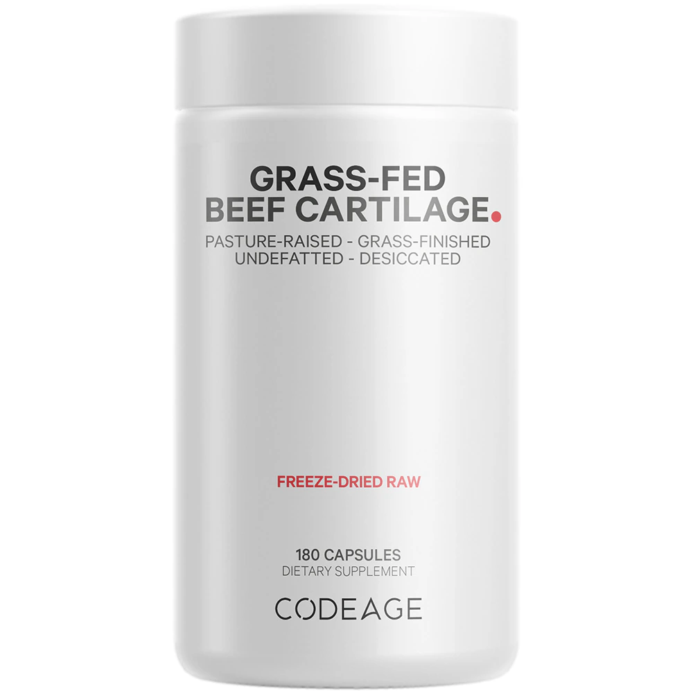 Codeage Grass-Fed Beef Cartilage - Bovine Glandular Superfood Supplement -- 180 Capsules