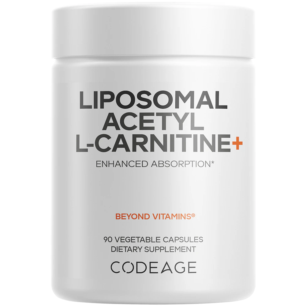 Codeage Liposomal Acetyl-L-Carnitine 500 mg Supplement 3-Month Supply Liposomal ACL Non-GMO -- 90 Capsules